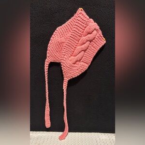 Vintage Crocheted 70s 60s
Pink Headband Hat
Winter Cottagecore